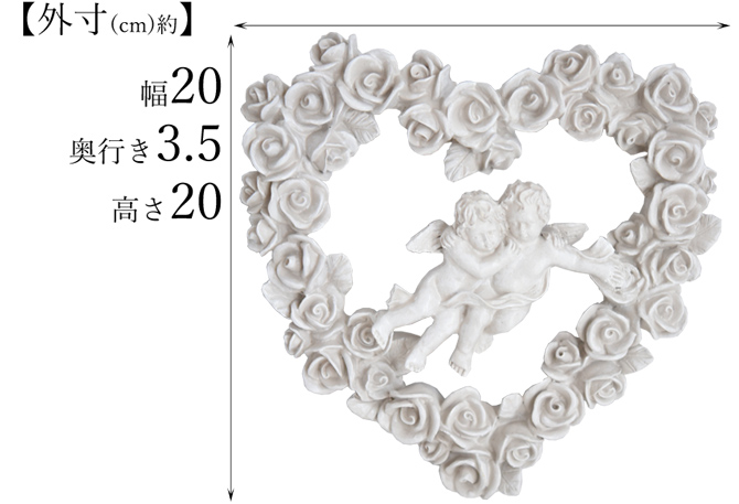 ガーデニング イタリアン ルネッサンス・薔薇と天使のハートリース