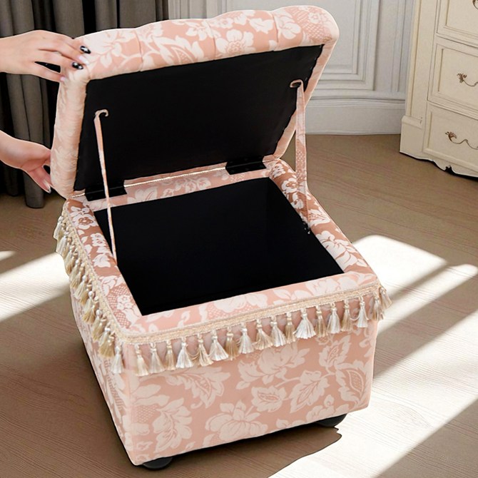 ヨーロピアン ロココ調 姫系 収納付き スツール 画像4