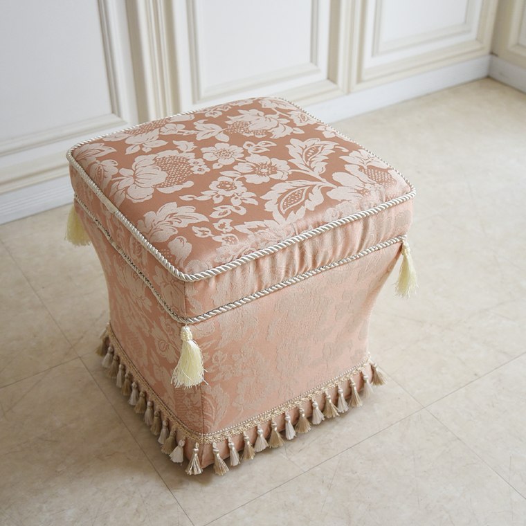 ヨーロピアン ロココ調 姫系 タッセル付き スツール 画像3