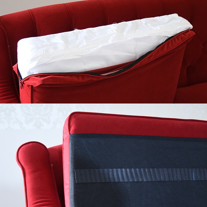 アンティーク調 ヨーロピアン 3人掛けソファ 3Pソファ ベルベット 画像9