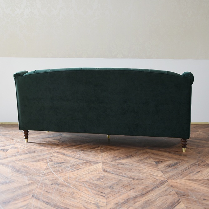 アンティーク調 ヨーロピアン 3人掛けソファ 3Pソファ ベルベット 画像4