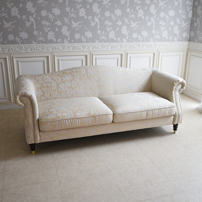 ヨーロピアン クラシック ロココ調 3人掛けソファ 3Pソファ 画像2