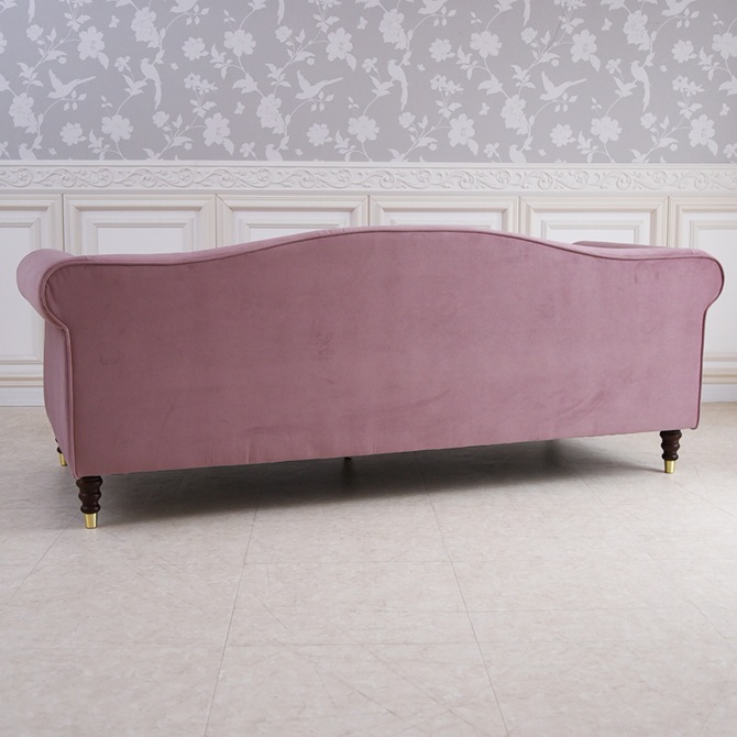 ヨーロピアン クラシック ロココ調 3人掛けソファ 3Pソファ ベルベット 画像4
