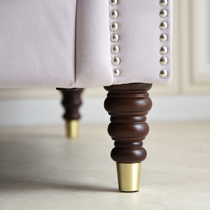 ヨーロピアン クラシック ロココ調 3人掛けソファ 3Pソファ ベルベット 画像7