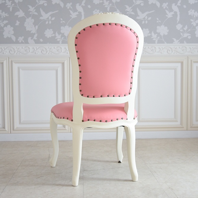 ロココ調 アントワネット ダイニングチェア ピンク 猫脚 画像4