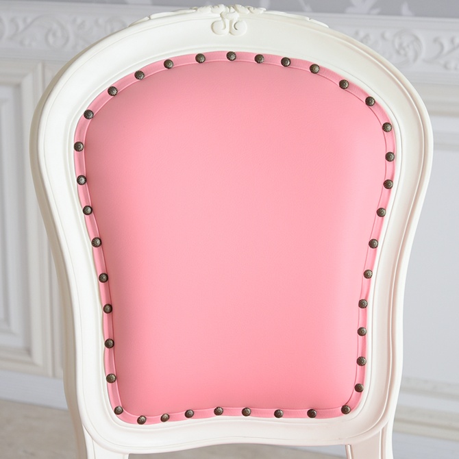 ロココ調 アントワネット ダイニングチェア ピンク 猫脚 画像5