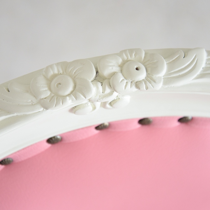 ロココ調 アントワネット ダイニングチェア ピンク 猫脚 画像7